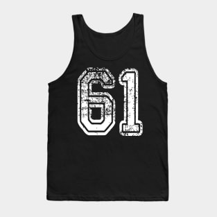 Number 61 Grungy in white Tank Top